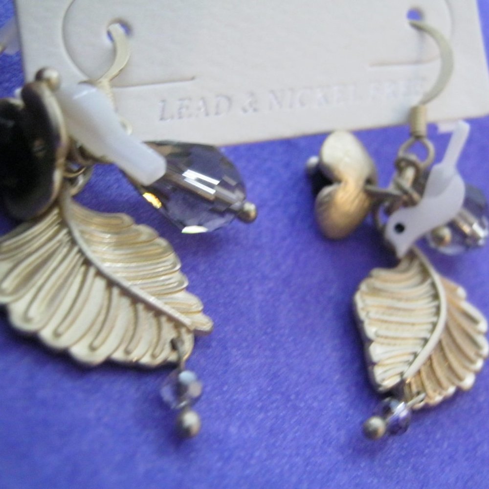 Stunning pierced earrings w/ tiny charms -NEW - Great add on